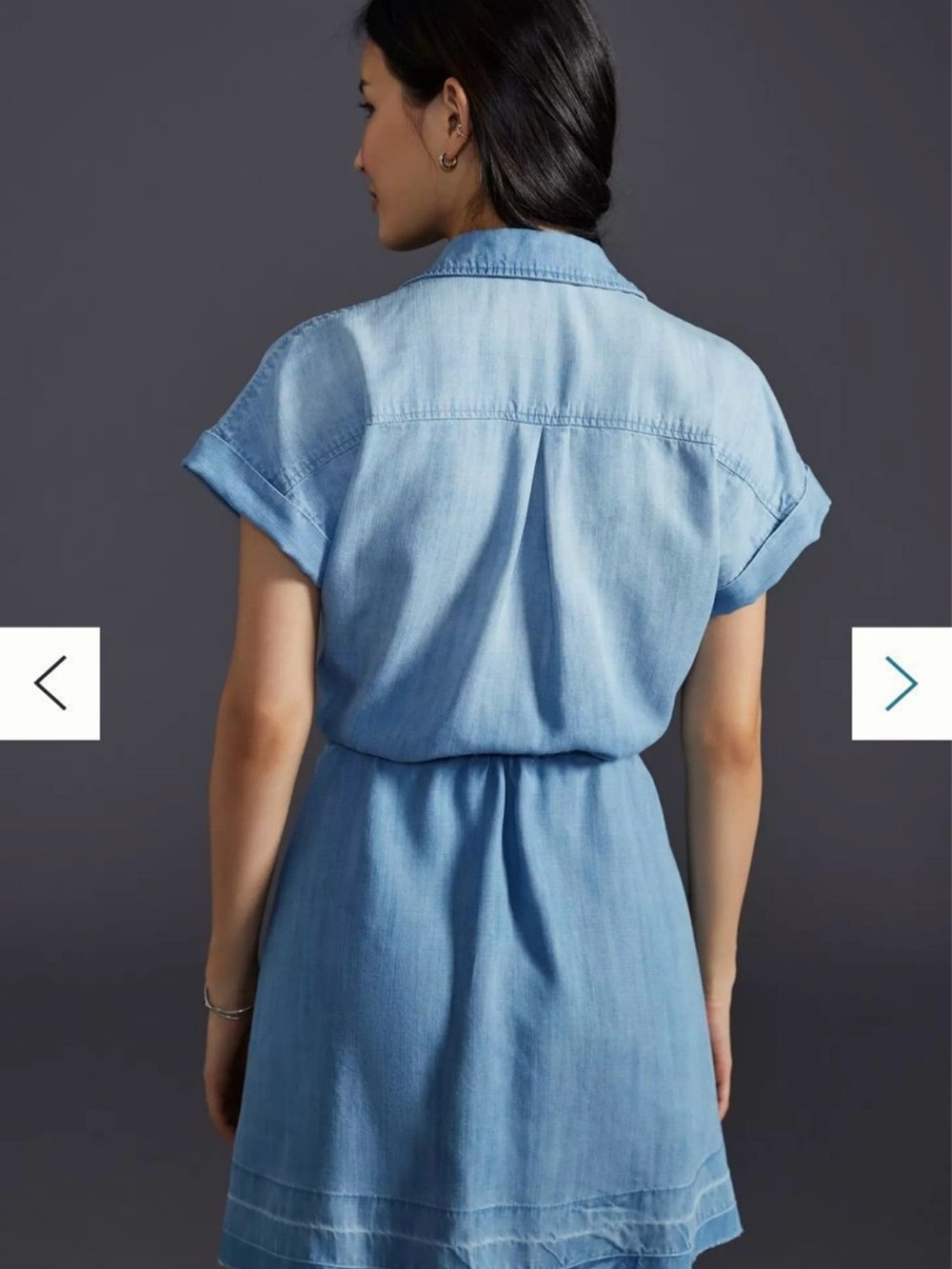 cloth & stone by Anthropologie Light Blue Chambray Mini Dress - Picture 2 of 8